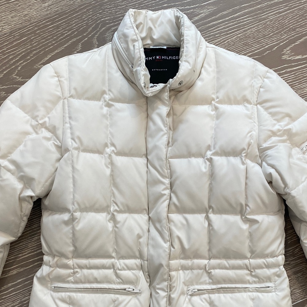 Tommy Hilfiger Cream Puffer Jacket - Picture 3 of 8
